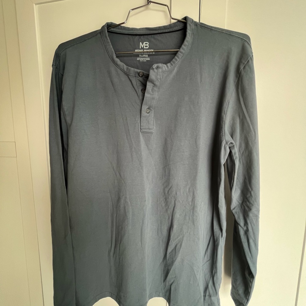 Michael Brandon Gray Long Sleeve Tee